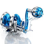 Topline 6.3:1 Slow Pitch Jigging Reel Aluminum CNC Machined High Retrieve Max Drag 35KG 9BB+2RB Grouper Sea Fishing Jigs Reel500