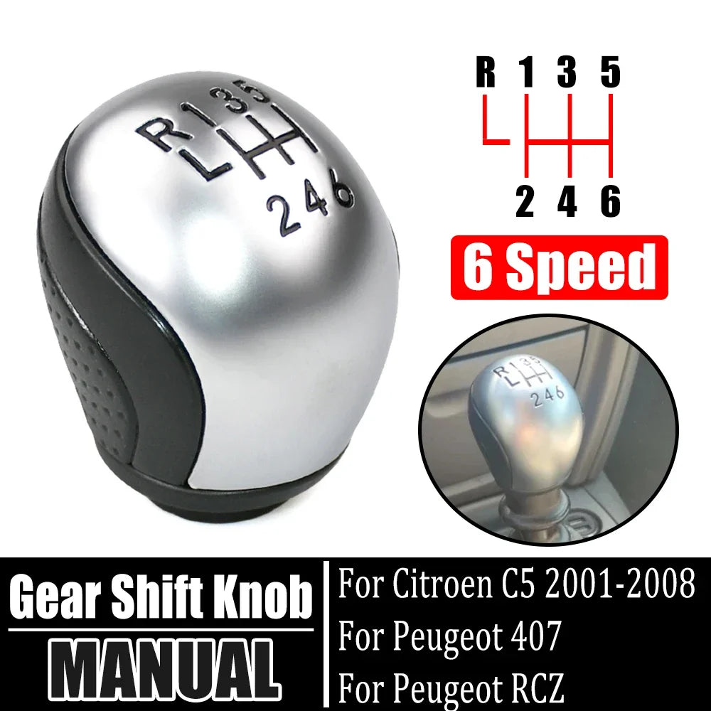 6 speed 5 Speed 2403X3 Gear Shift Only Knob For CITROEN C5 2001-2008 Shifter Handle car parts