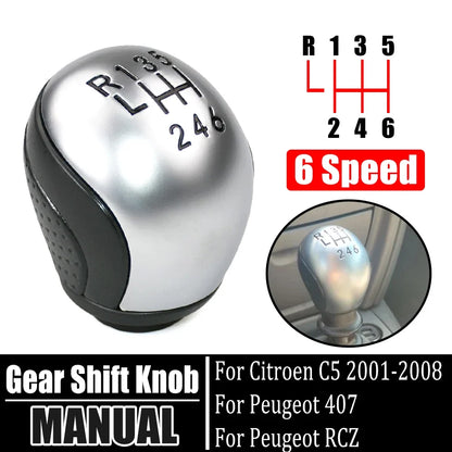 6 speed 5 Speed 2403X3 Gear Shift Only Knob For CITROEN C5 2001-2008 Shifter Handle car parts