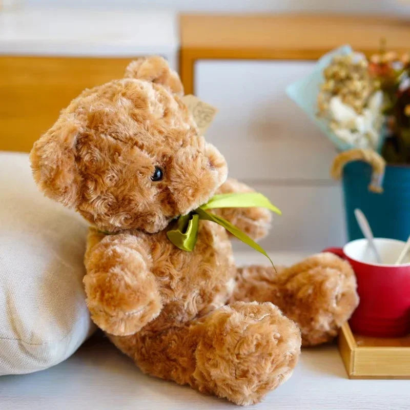 30CM Cute Classic Teddy Bear Plush Toy Soft Bow Bear Plush Pillow Doll Girl Valentine's Gift Wedding Accompanying Gift