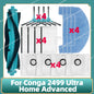 Fit For Conga 2499 Ultra Home Advanced Titanium / Atvel SmartGyro R80 Base Main Side Brush Filter Mop Cloth Dust Bag Parts
