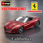 Bburago 1:64 Ferrari 488 Pista Replica Car Model Scale F40 F50 458 296 GTB Enzo Diecast Traffic Miniature Art Figure Kid Boy Toy
