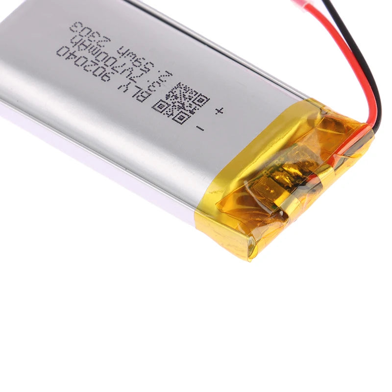 902040 3.7V 700mAh Lithium Polymer LiPo Rechargeable Battery For Mp3 DVD E-book Bluetooth Speaker LED light Beauty Smart Home