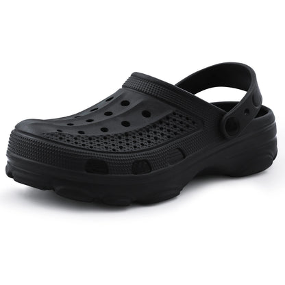 Shevalues Fashion Men Clogs Slippers Casual Hole Beach Sandals Outdoor Men Garden Shoes Summer Soft Sandals Home Bathroom Slides
