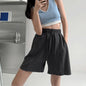 Lucyever Blue Pink Black Women's Shorts 2025 Summer High Waist Wide Leg Shorts for Women Casual Loose Soft Sports Short Pants