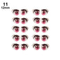 10Pairs Long Eyelashes Cute Love Cartoon Eyes Stickers Anime Figurine Doll Face Organ Paster Clay Decals DIY Doll Accessories
