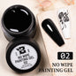 BOZLIN 5ML Color Solid Nail Gel Colorful Painting Nail Art Varnish Semi Permanent Solid Polish UV Nail Gel Top Coat Manicure
