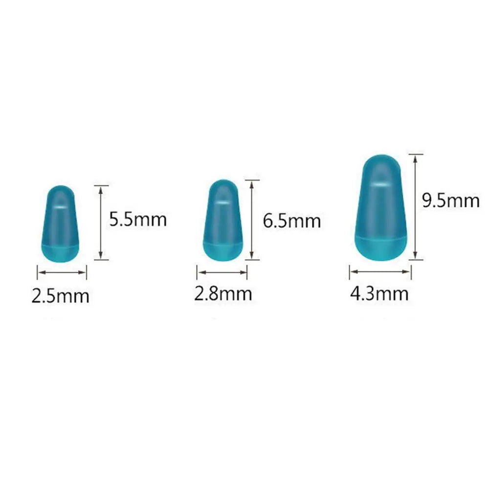100Pcs/lot Rubber Space Beans Sea Carp Fly Fishing Blue Rubber Oval Stopper Fishing Float Fishing Bobber High Quality