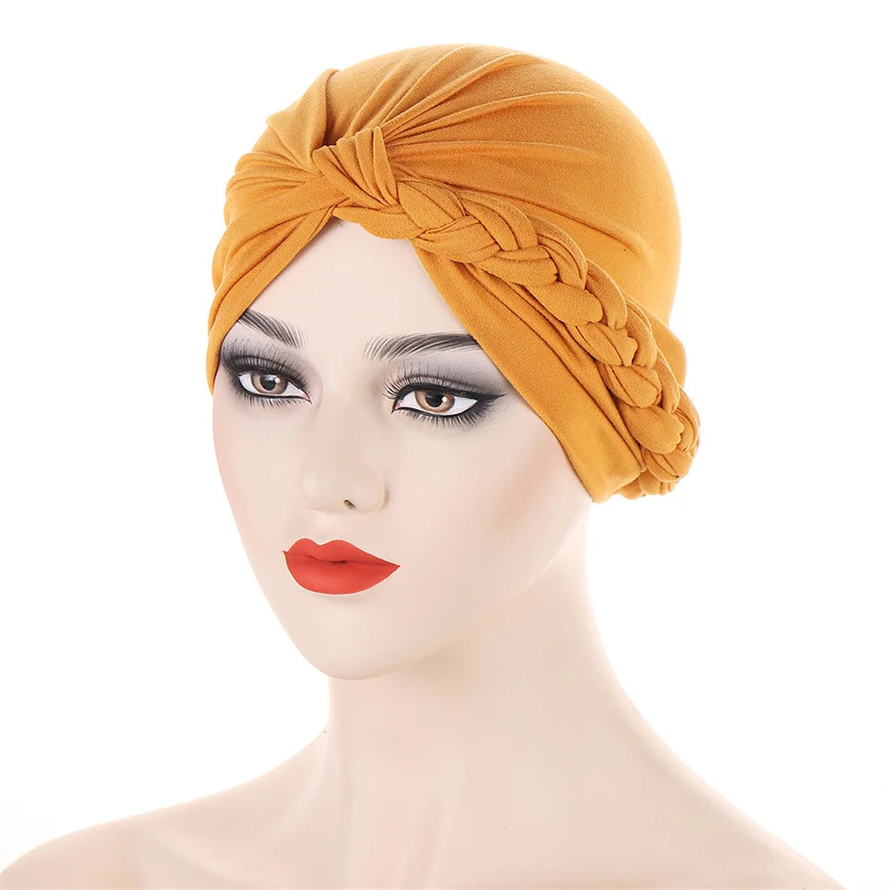 New Women Gold Silver Turban Hats Chemo Bandana Hijab Pleated Indian Cap Turbante Hat Ladies Hair Loss Headscarf Muslim Headwear