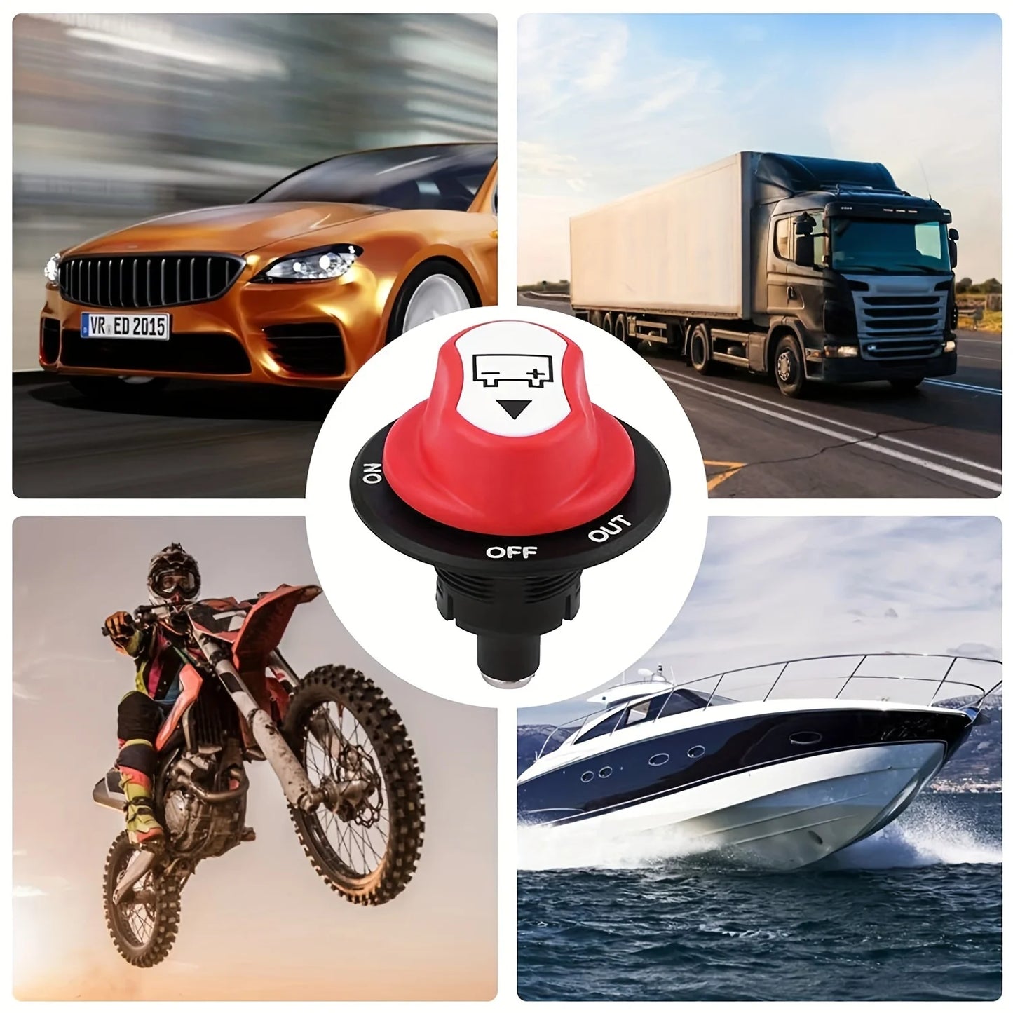 50A 100A 200A Battery Isolator Selector Switch for Boat, Battery Master Disconnect Switch Power Cut/Shut Off Kill Switch 12-48V