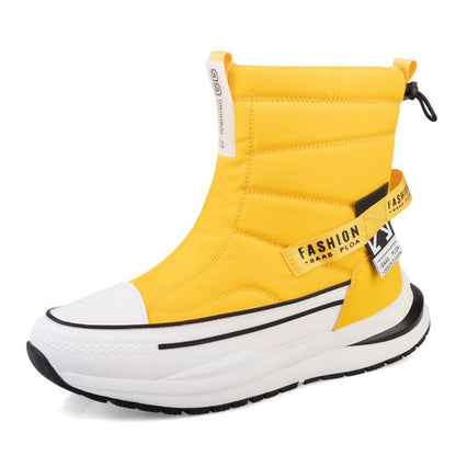 Big Size 45 Winter Boots Men High-top Water-resistant Cotton Shoes Women Plus Velvet Warm Shoes Boots Northeast Outdoor Boots