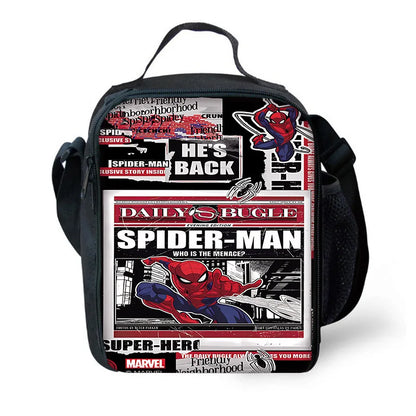 Marvel Super SpiderMan Child Insulated Large Capacity Bag for Boy Girl Student Outdoor Picnic Resuable Thermal Cooler Lunch Box