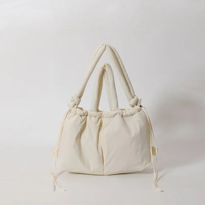Casual Nylon Soft Padded Handbag Designer Soft Puff Women's Shoulder Crossbody Bag Simple Retro Large Capacity Handbag-ll