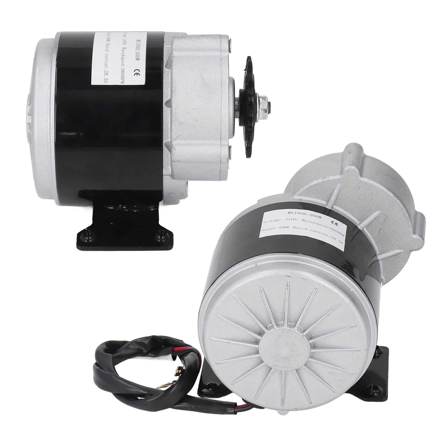 New 13T Motor 24V 500W Gear Motor 24V 500W Motor 13T 2800 RPM Geared Motor Brushed Speed Reduction Motor for Electric Bike