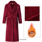 Big Size 3Xl 4Xl Kimono Robe Gown Winter New Men's Homewear Coral Fleece Bathrobe Shower Peignoirs Loose Thicken Nightwear