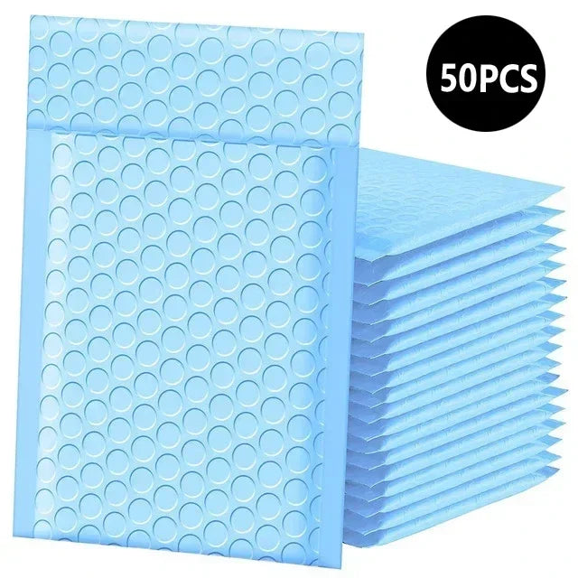 50pcs Delivery Package Packaging Pink Small Business Supplies Envelopes Shipping Packages Bubble Envelope Packing Bag Mailer