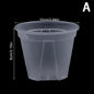 1Pc Clear Flower Pot Planter With Tray 10cm/12cm/14cm PP Transparent Flower Pot Orchid Pot With Holes For Home Office Desk