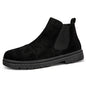 Classic Fashion Khaki Men's Ankle Boots Comfortable Platform Work Boots Men Slip-on High-top Shoes Casual Men Botas Para Hombre