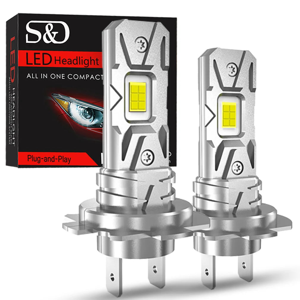 25000LM H7 LED Headlight Kit Mini Bulb 100W 3570 CSP for Car Headlamp Auto Fog Lamps Canbus H7 Led Turbo Automobile 6000K 12V