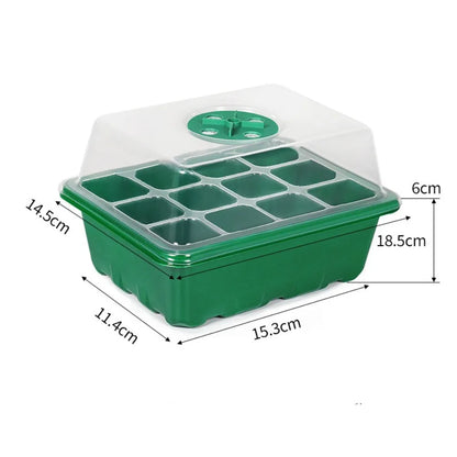 6/12Grids Seed Starter Tray with Ventilation Hole Seeds Growing Cultivation Planting Box Mini Greenhouse Plant Starter Kit
