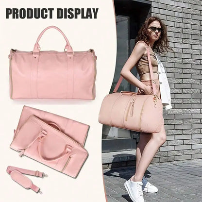 Travel Duffel Bag, Sports Handbag Gym Bag, Shoulder Weekend Overnight Bag For Women
