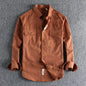 Ameikeji British Style Retro Long Sleeve Shirt Coat Men Spring  Autumn Twill Cotton Versatile Solid Color Male Cargo Work Shirts
