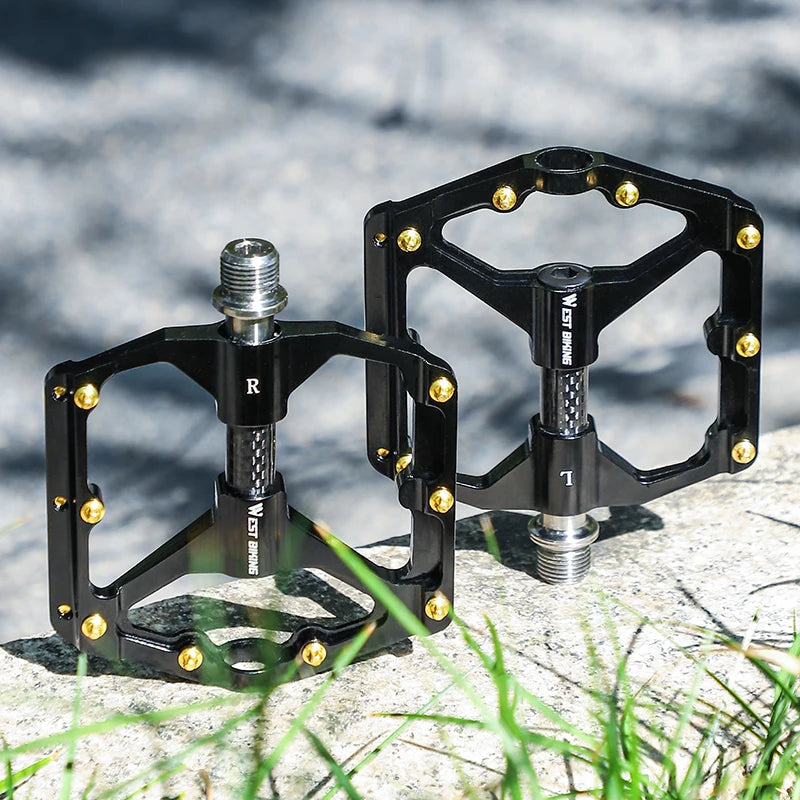 WEST BIKING MTB Cycling Pedals Sealed Bearing Ultralight Aluminum Alloy Footboard Anti-Slip Bicycle Platform Pedals Bike Parts