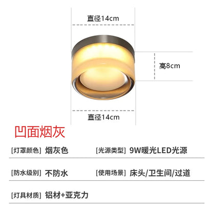 Nordic New Aisle Wall Lamp Modern Bedroom Home Stay Bedside Nordic Personality Acrylic Lamp Shade LED Ceiling Lamp