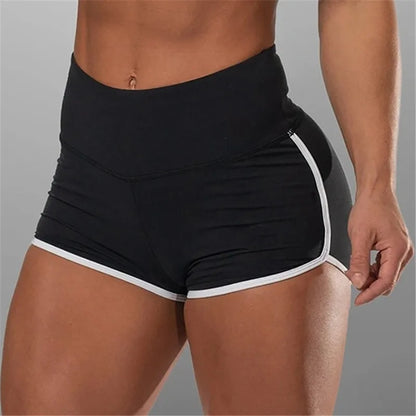 High Waist Shorts Women Exercise Sexy Hips Push Up Sportswear Quick-drying Running Casual Shorts Tights Skinny Yoga Pants Black