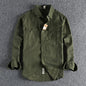Ameikeji British Style Retro Long Sleeve Shirt Coat Men Spring  Autumn Twill Cotton Versatile Solid Color Male Cargo Work Shirts