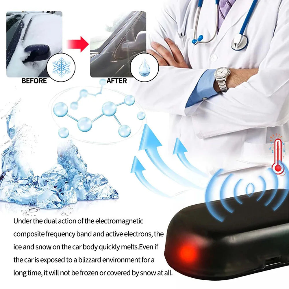 1/3pcs Electromagnetic Snow Removal,Electromagnetic Molecular Interference Car Snow Remover,Anti-Freeze Car Snow Removal Device