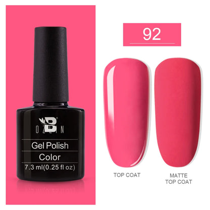 BOZLIN 5ML Color Solid Nail Gel Colorful Painting Nail Art Varnish Semi Permanent Solid Polish UV Nail Gel Top Coat Manicure