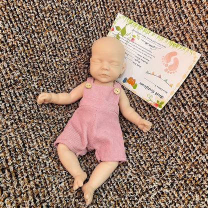 28CM Unpainted Silicone Girls Whole Body Soft Solid Silicone 8 Styles Newborn Baby Dolls Toys For Gifts Reborn Corpo De Silicone