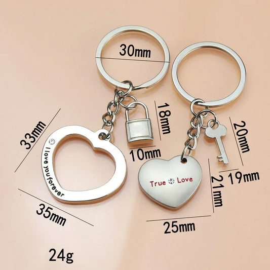 Love Couple Keychain Pendant Creative Valentine's Day Other Festivals Small Gift Keyrings Pendant