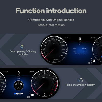 12.3 LCD Digital Dashboard Cluster For Benz R Class ML GL G GLE GLS W164 W166 W463 2006-2019 Years Auto Instrument Panel Cockpit
