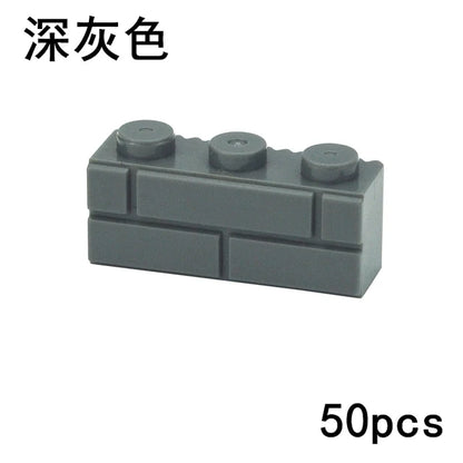 DIY Wall Bricks 1x4 1x3 1x2 Dots Thick Building Block Educational Creative House Contruction Toys Compatible With 15533 For Kids