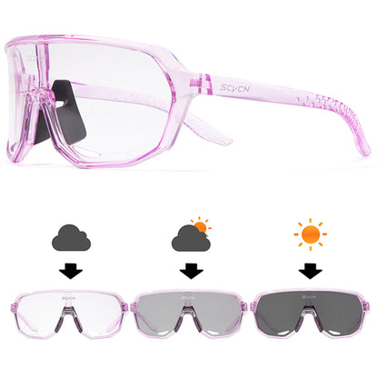 SCVCN Cycling Glasses Photochromic Cycling Sunglasses UV400 Bicycle Eyewear Sports MTB Outdoor Bike Goggles Sunglasses Eyepieces