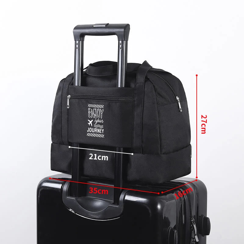 Women's Large Capacity Travel Bag Fitness Yoga Handbag Wet and Dry Wide Shoulder Strap Outdoor Tote Bag