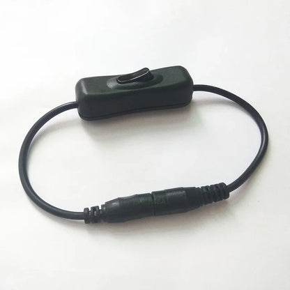 DC power switch 5.5 X 2.1mm DC Power Connector Male Plug to Female adapter black DC5-24V