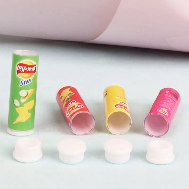 1/6 Miniatrue Dolls Food Mini Chocolate Cookies Boxs Potato Chips Model Toys Pretend Play for Bjd Dollhouse Scence Accessories