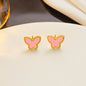 1/2/3Pcs 18K Gold Plated Stainless Steel Butterfly Bracelet for Women, Elegant Butterfly Hand Decor Necklace Bracelet Jewelry