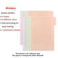 A5/B5/A4 Binder Notebooks Loose Leaf Replaceable Inner Refill with Divider Metal Ring Journal for Student Office School Supplies