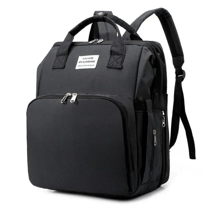 Portable Mommy Baby Diaper Bag Backpack Changing Pad Fashion Backpack USB Interface Babies Bags Station