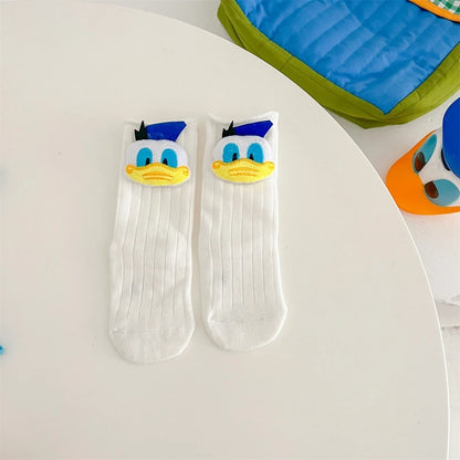 Baby Girl Jumpsuit Boys Romper Sock Hat 3pcs Newborn Clothes Set Cotton Cartoon Daisy Donald Duck Infant Toddler Bodysuit Outfit