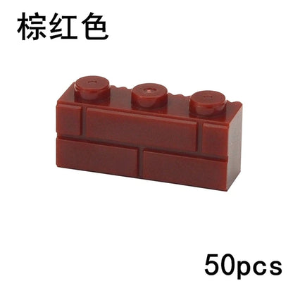 DIY Wall Bricks 1x4 1x3 1x2 Dots Thick Building Block Educational Creative House Contruction Toys Compatible With 15533 For Kids