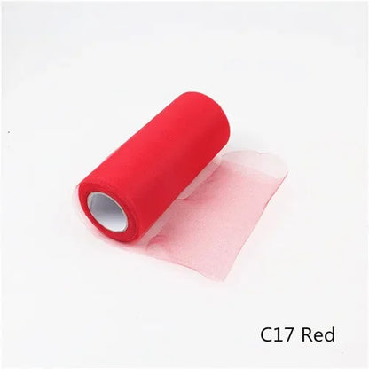 Tulle Roll Width15cm 25Yards Wedding Decoration Roll Spool DIY Fabric Decorative Crafts Christmas Kids Queen Skirts