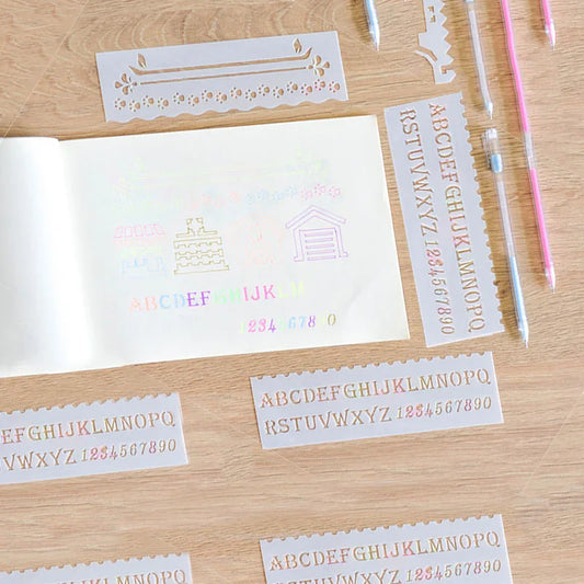 8Pcs/Set  Alphabet Letters DIY Layering Stencils Painting Scrapbook Coloring Embossing Album Decorative Card Template