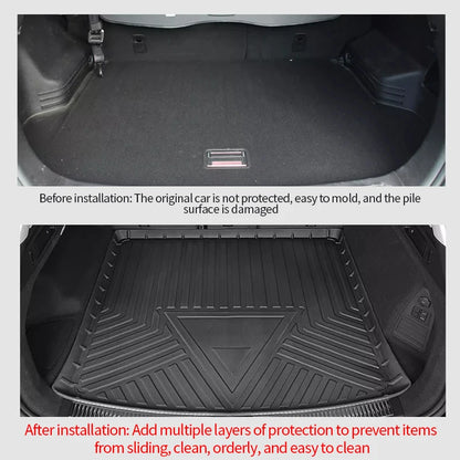 Car Rear Trunk Mats For MG ZS EV MGZS ZX ZST 2018-2023 2022 2021 Accessorie Waterproof Protective Trunk Storage Pad EVA Material