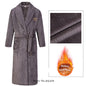 Big Size 3Xl 4Xl Kimono Robe Gown Winter New Men's Homewear Coral Fleece Bathrobe Shower Peignoirs Loose Thicken Nightwear