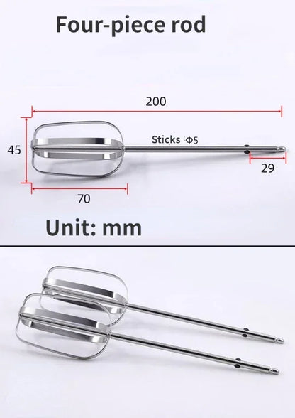 2pcs for Philips HR3700 Electric Whisk Stainless Steel Whisk Head Accessories
